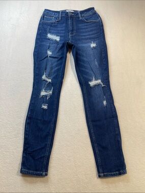 Jelly jeans SIZE 5 WOMENS Dark Blue Distressed Skinny Jeans